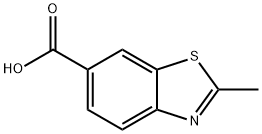 2-メチル-1,3-ベンゾチアゾール-6-カルボン酸 化学構造式