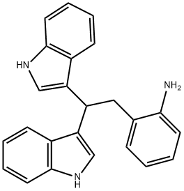2-[2,2-BIS-(1H-INDOL-3-YL)-ETHYL]-PHENYLAMINE 化学構造式