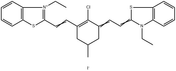 2-[(E)-2-(2-CHLORO-3-((E)-2-[3-ETHYL-1,3-BENZOTHIAZOL-2(3H)-YLIDENE]ETHYLIDENE)-5-METHYL-1-CYCLOHEXEN-1-YL)ETHENYL]-3-ETHYL-1,3-BENZOTHIAZOL-3-IUM IODIDE Struktur