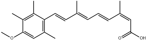 9-(4-甲氧基-2,3,6-三甲基苯基)-3,7-二甲基-2,4,6,8-丁烯酸 结构式