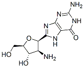 2-amino-2-deoxy-beta-arabinofuranosylguanine Struktur