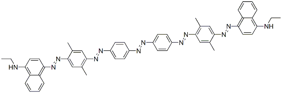 4,4'-[Azobis[4,1-phenyleneazo(2,5-dimethyl-4,1-phenylene)azo]]bis[N-ethyl-1-naphthalenamine] Structure