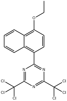 2-(4-ethoxy-1-naphthyl)-4,6-bis-(trichloromethyl)-1,3,5-triazine Structure