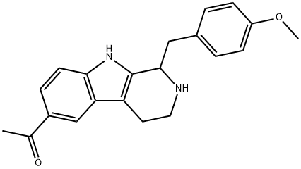 1,2,3,4-Tetrahydro-6-acetyl-1-(4-methoxybenzyl)-9H-pyrido[3,4-b]indole|
