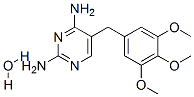 2,4-Pyrimidinediamine, 5-((3,4,5-trimethoxyphenyl)methyl)-, monohydrat e Struktur
