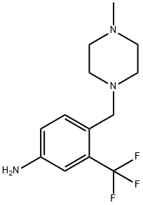 3-三氟甲基-4-[(4-甲基哌嗪-1-基)甲基]苯胺 结构式