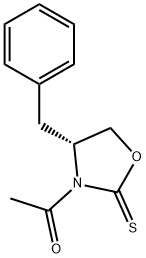 1-[(4R)-4-(phenylMethyl)-2-thioxo-3-oxazolidinyl]-Ethanone Struktur