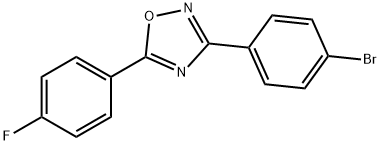 3-(4-ブロモフェニル)-5-(4-フルオロフェニル)-1,2,4-オキサジアゾール 化学構造式