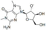 (2R,3R,4S,5R)-2-(2-amino-1,7-dimethyl-6-oxopurin-9-ium-9-yl)-4-hydroxy-5-(hydroxymethyl)oxolan-3-olate Structure