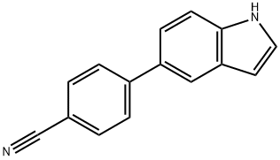 4-(1H-INDOL-5-YL)-BENZONITRILE 化学構造式