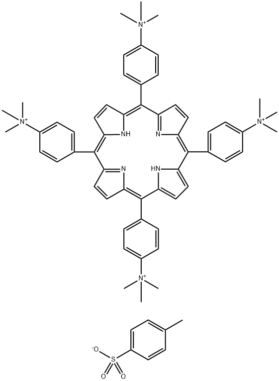 5,10,15,20-TETRAKIS[4-(TRIMETHYLAMMONIO)PHENYL]-21H,23H-PORPHINE TETRA-P-TOSYLATE SALT Structure