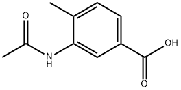 3-アセトアミド-4-メチル安息香酸 化学構造式