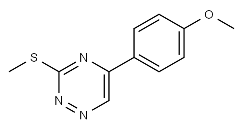 5-(4-Methoxyphenyl)-3-(methylthio)-1,2,4-triazine Struktur
