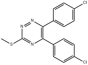 5,6-Bis(p-chlorophenyl)-3-methylthio-1,2,4-triazine Structure