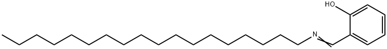 2-((E)-[(E)-Octadecylimino]methyl)phenol 化学構造式