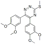 5,6-Bis(3,4-dimethoxyphenyl)-3-methylthio-1,2,4-triazine Struktur