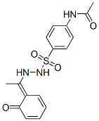 N-[4-[[[(1Z)-1-(6-oxo-1-cyclohexa-2,4-dienylidene)ethyl]amino]sulfamoy l]phenyl]acetamide Struktur