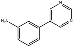 3-PYRIMIDIN-5-YLANILINE Structure