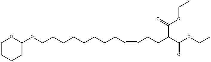 [(Z)-12-[(Tetrahydro-2H-pyran-2-yl)oxy]-3-dodecenyl]propanedioic acid diethyl ester Structure