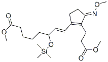 5-(Methoxyimino)-2-[8-methoxy-8-oxo-3-(trimethylsilyl)oxy-1-octenyl]-1-cyclopentene-1-propionic acid methyl ester Struktur