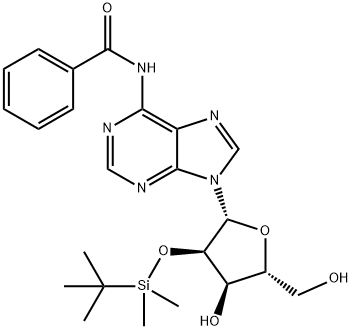 N6-benzoyl-2'-O-(tert-butyldiMethylsilyl)adenosine Struktur