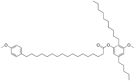 17-(4-Methoxyphenyl)heptadecanoic acid 2-decyl-3-methoxy-5-pentylphenyl ester,69506-03-2,结构式