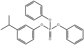 1-diphenoxyphosphoryloxy-3-propan-2-yl-benzene Struktur