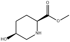 2-Piperidinecarboxylic acid, 5-hydroxy-, methyl ester, (2S,5S)- (9CI) Struktur