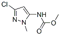 Carbamic  acid,  (3-chloro-1-methyl-1H-pyrazol-5-yl)-,  methyl  ester  (9CI) Structure