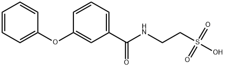 2-[(3-phenoxybenzoyl)amino]ethanesulfonic acid Struktur
