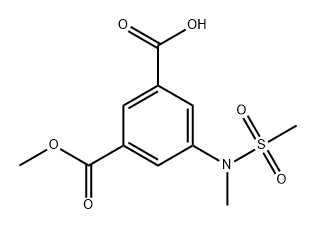 1,3-Benzenedicarboxylic acid, 5-[Methyl(Methylsulfonyl)aMino]-,MonoMethyl ester Structure