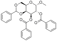 Methyl-4,6-di-O-benzyliden-2,3-di-O-benzoyl-α-D-galactopyranoside 结构式