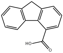 9H-フルオレン-4-カルボン酸 化学構造式