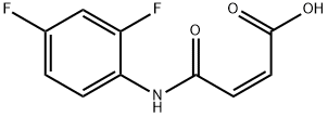 N-(2,4-ジフルオロフェニル)マレインアミド酸 化学構造式