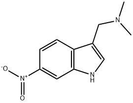 N,N-ジメチル-6-ニトロ-1H-インドール-3-メタンアミン 化学構造式
