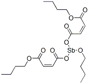 (2Z,9Z)-6-Butoxy-4,8,11-trioxo-5,7,12-trioxa-6-stibahexadeca-2,9-dienoic acid butyl ester Struktur