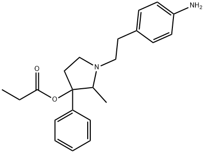 1-(p-Aminophenethyl)-2-methyl-3-phenylpyrrolidin-3-ol propionate Structure