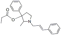 1-(3-Phenyl-2-propenyl)-2-methyl-3-phenylpyrrolidin-3-ol propionate|