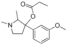 1,2-ジメチル-3-(m-メトキシフェニル)ピロリジン-3-オールプロピオナート 化学構造式
