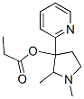 1,2-Dimethyl-3-(2-pyridyl)pyrrolidin-3-ol propionate 结构式