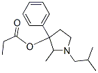 1-(2-メチルプロピル)-2-メチル-3-フェニルピロリジン-3-オールプロピオナート 化学構造式
