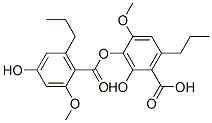 2-Hydroxy-3-[(4-hydroxy-2-methoxy-6-propylbenzoyl)oxy]-4-methoxy-6-propylbenzoic acid Struktur