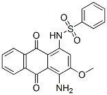 N-(4-amino-9,10-dihydro-3-methoxy-9,10-dioxo-1-anthryl)benzenesulphonamide        Struktur