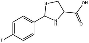2-(4-氟苯基)-1,3-噻唑烷-4-羧酸 结构式