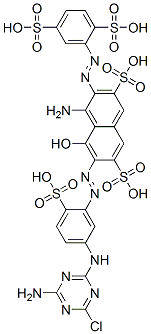 69571-16-0 4-amino-6-[[5-[(4-amino-6-chloro-1,3,5-triazin-2-yl)amino]-2-sulphophenyl]azo]-3-[(2,5-disulphophenyl)azo]-5-hydroxynaphthalene-2,7-disulphonic acid