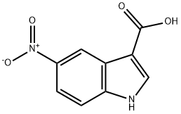 5-ニトロインドール-3-カルボン酸 化学構造式