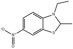Benzothiazole, 3-ethyl-2,3-dihydro-2-methyl-6-nitro- (9CI) Struktur