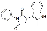 3-(2-methyl-1H-indol-3-yl)-1-phenyl-pyrrolidine-2,5-dione Struktur