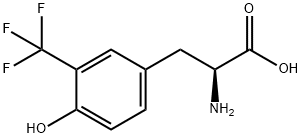 2-amino-3-[4-hydroxy-3-(trifluoromethyl)phenyl]propanoic acid 化学構造式