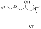2-ヒドロキシ-N,N,N-トリメチル-3-(2-プロペニルオキシ)-1-プロパンアミニウム・クロリド 化学構造式